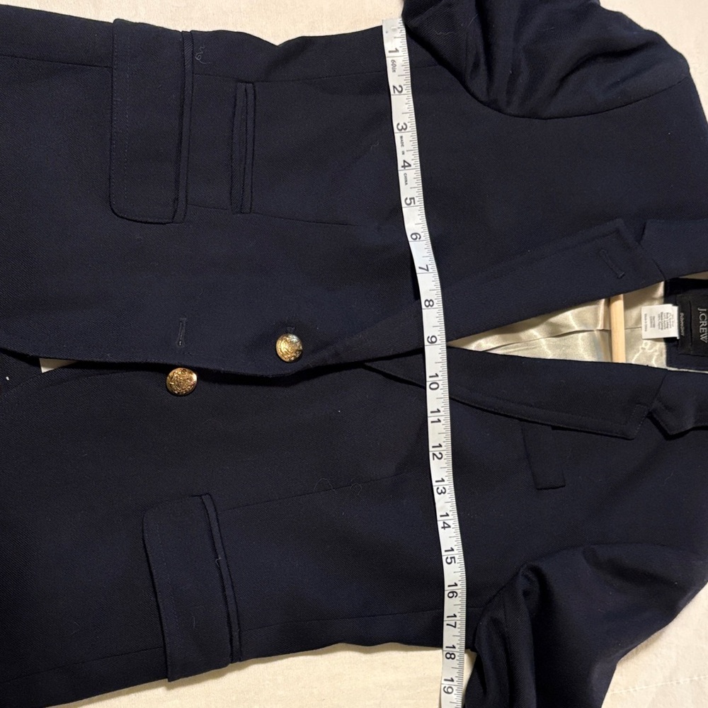 J.Crew Classic “Schoolboy” Navy Blazer with Gold Accents - Picture 5 of 11